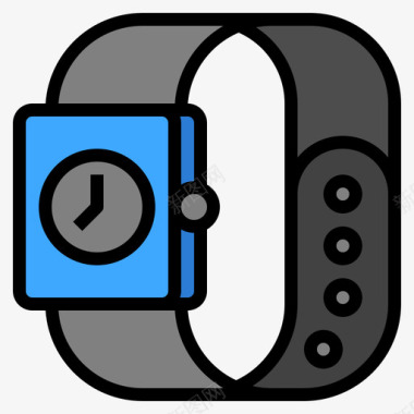 智能手表gadget29线性颜色图标图标