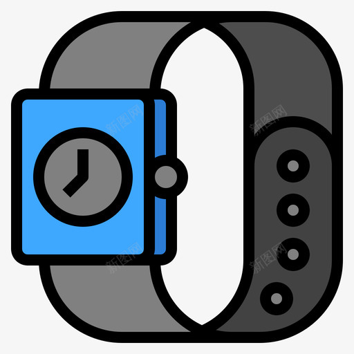 智能手表gadget29线性颜色图标svg_新图网 https://ixintu.com gadget 手表 智能 线性 颜色