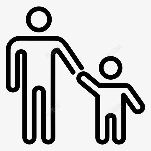 父亲和儿子男孩孩子图标svg_新图网 https://ixintu.com 举行 亲和 儿子 孩子 家庭 父亲 父亲节 父母 男孩
