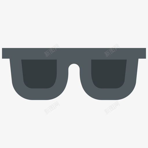 眼镜衣服142平的图标svg_新图网 https://ixintu.com 平的 眼镜 衣服