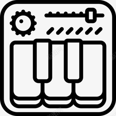 键盘音乐168线性图标图标