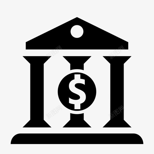 银行电子商务支付图标svg_新图网 https://ixintu.com 储蓄 字形 支付 电子商务 购物 银行