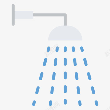 淋浴清洁119平坦图标图标