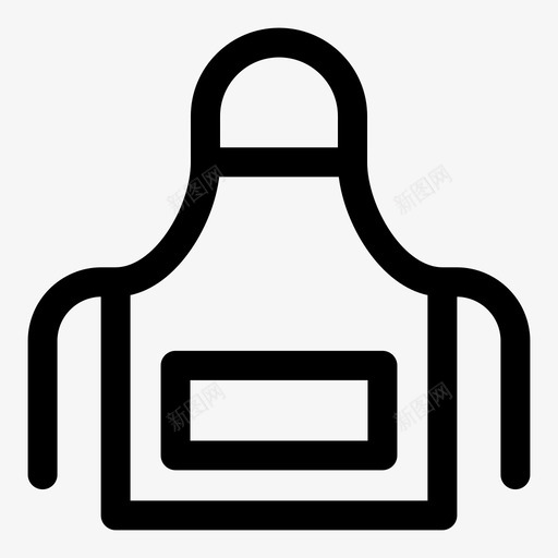 围裙烹饪设备图标svg_新图网 https://ixintu.com 厨房 围裙 工具 工具箱 烹饪 设备