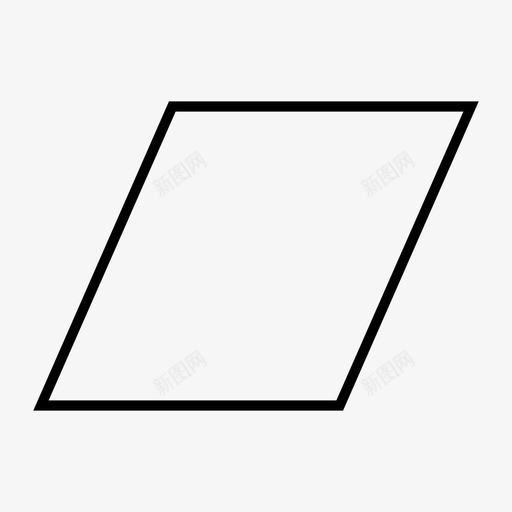 平行四边形图形几何图标svg_新图网 https://ixintu.com 几何 图形 平行四边形 形状 物体