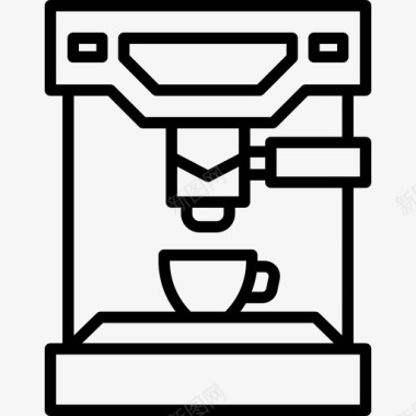咖啡机餐厅131线性图标图标