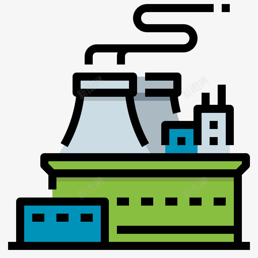 发电厂石油4线性颜色图标svg_新图网 https://ixintu.com 发电厂 石油 线性 颜色