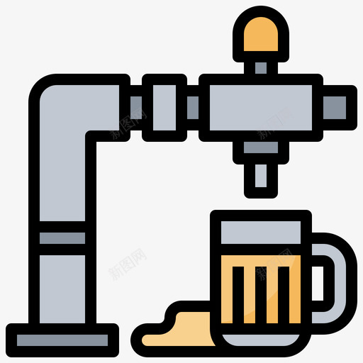 啤酒龙头啤酒厂6线性颜色图标svg_新图网 https://ixintu.com 啤酒 啤酒厂 线性 颜色 龙头