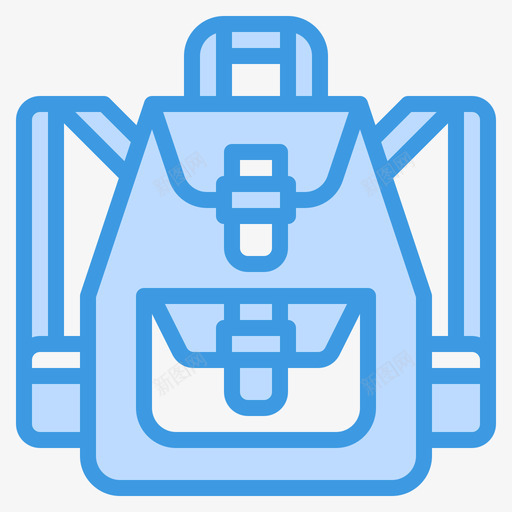 背包包15蓝色图标svg_新图网 https://ixintu.com 背包 蓝色