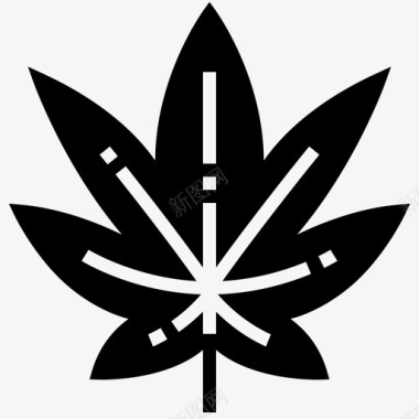 大麻戒烟36字形图标图标