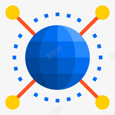 全球网络网络技术14扁平图标图标
