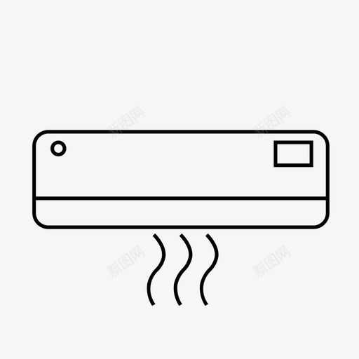 空调冷电子图标svg_新图网 https://ixintu.com 家用 电子 电子设备 空调