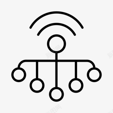 wifi数字互联网图标图标