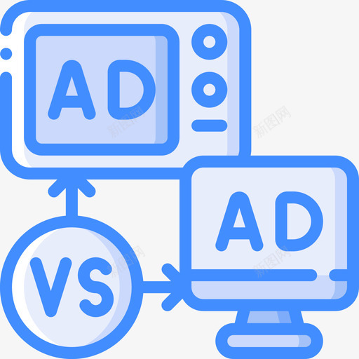 广告在线营销49蓝色图标svg_新图网 https://ixintu.com 在线 广告 营销 蓝色