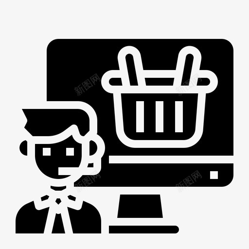 消费者在线购物76填充图标svg_新图网 https://ixintu.com 在线购物 填充 消费者