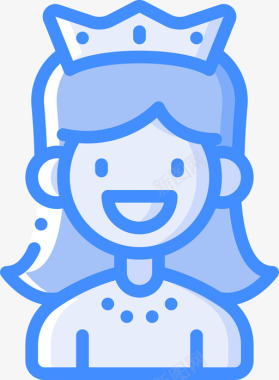 公主童话15蓝色图标图标
