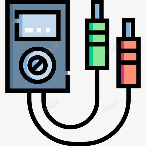 万用表电工工具和元件10线性颜色图标svg_新图网 https://ixintu.com 万用表 元件 工具 电工 线性 颜色