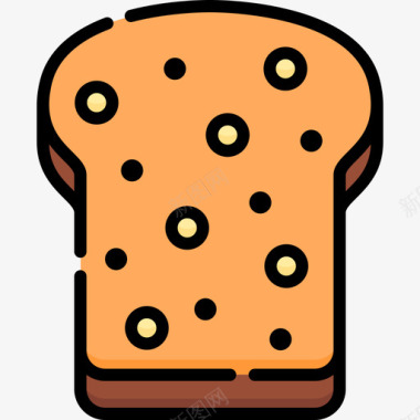 面包营养18原色图标图标