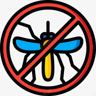 无虫子害虫防治2线性颜色图标图标