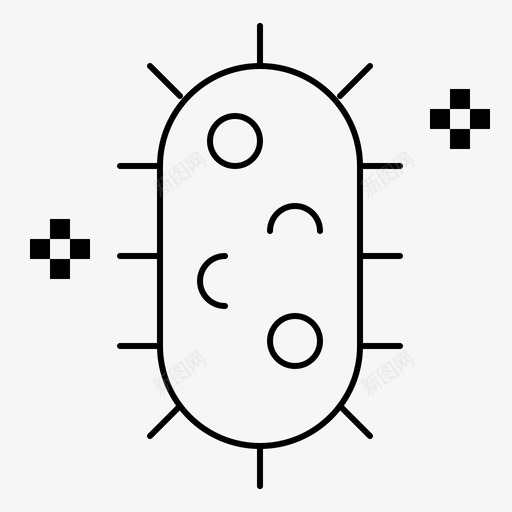 细菌生物化学生物学图标svg_新图网 https://ixintu.com 生物化学 生物学 细线 细菌