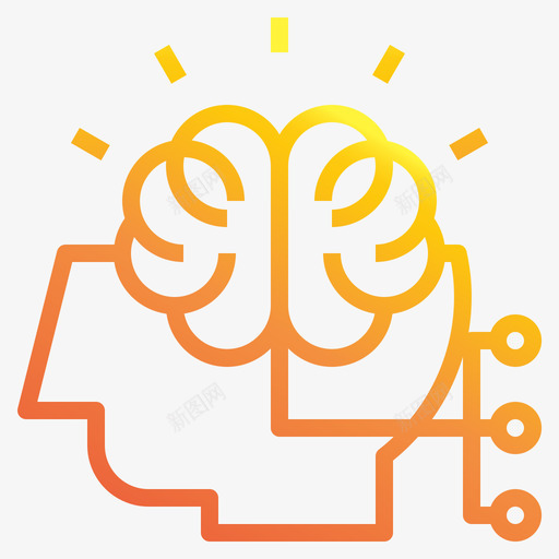 心态大脑概念8梯度图标svg_新图网 https://ixintu.com 大脑 心态 梯度 概念