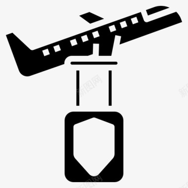 飞行保险行李飞机图标图标