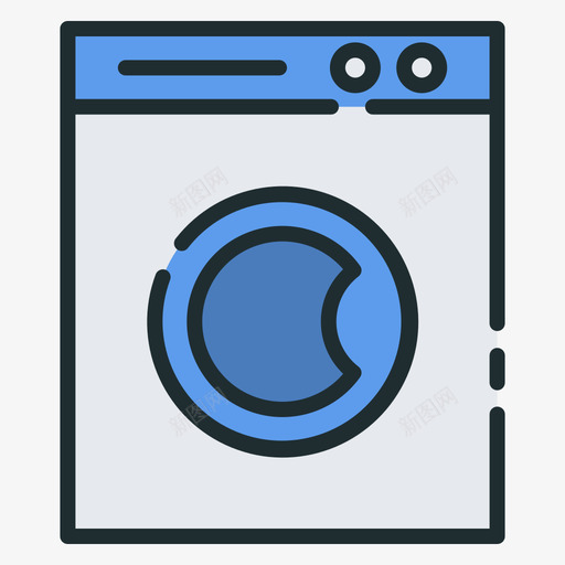 洗衣机电器14线性颜色图标svg_新图网 https://ixintu.com 洗衣机 电器 线性 颜色