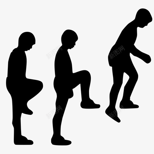 腿部弯曲锻炼健身图标svg_新图网 https://ixintu.com 健身 弯曲 腿部 路线 运动 锻炼