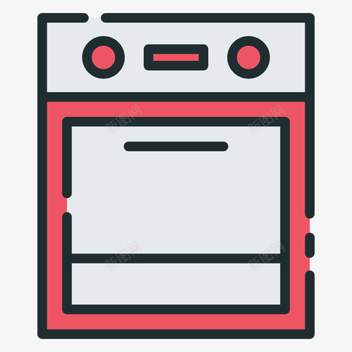 烤箱器具14线性颜色图标svg_新图网 https://ixintu.com 器具 烤箱 线性 颜色