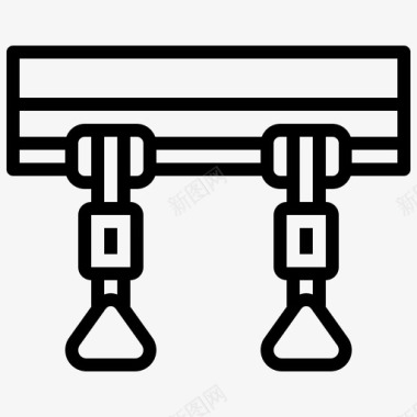 固定器火车站31线性图标图标