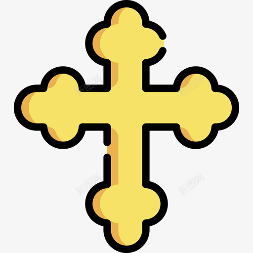 十字架精神的25线的颜色图标svg_新图网 https://ixintu.com 十字架 精神 颜色