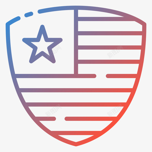 Shield美国18梯度图标svg_新图网 https://ixintu.com Shield 梯度 美国