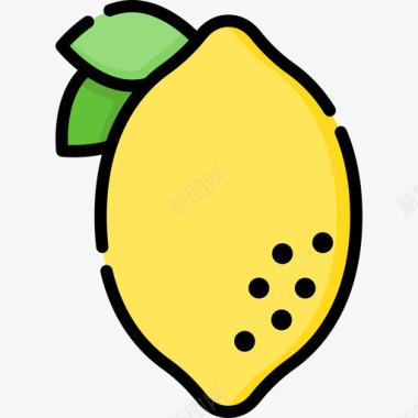 柠檬营养18原色图标图标