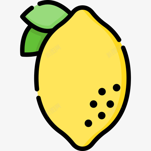 柠檬营养18原色图标svg_新图网 https://ixintu.com 原色 柠檬 营养