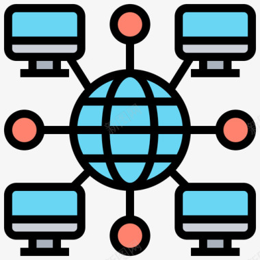 网络网络分析10线性颜色图标图标