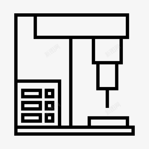 数控设备工厂图标svg_新图网 https://ixintu.com 制造 工厂 数控 机器 机器人 设备