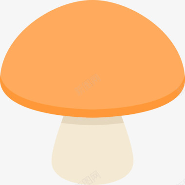 蘑菇营养16扁平图标图标