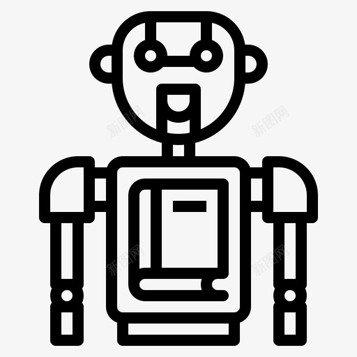 机器人人工智能86线性图标svg_新图网 https://ixintu.com 人工智能 机器人 线性