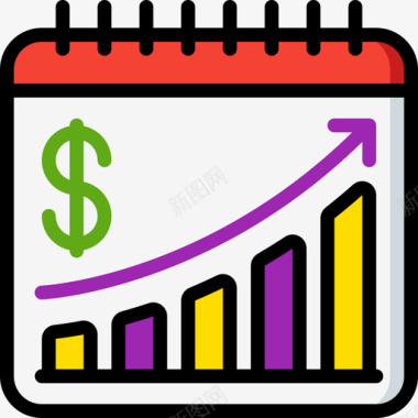 日历日历和日期1线颜色图标图标