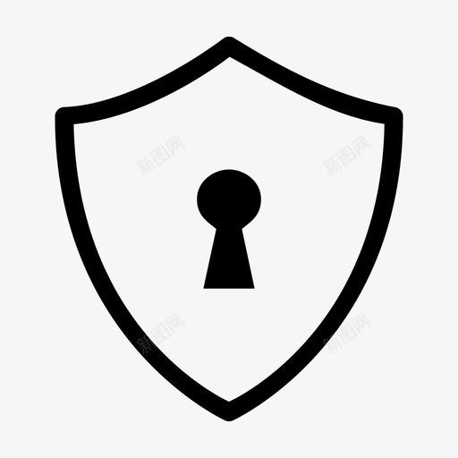护盾看护锁图标svg_新图网 https://ixintu.com 保护 安全 护盾 看护