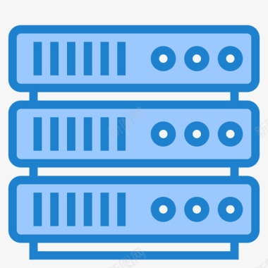 服务器网络技术16蓝色图标图标