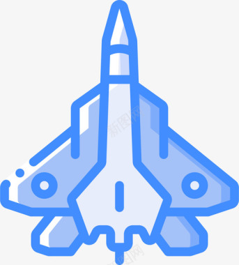 飞机航空41蓝色图标图标