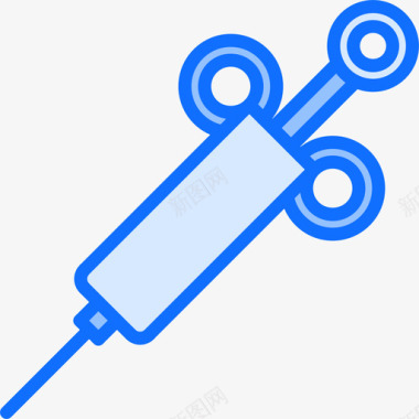 注射器医疗器械28蓝色图标图标