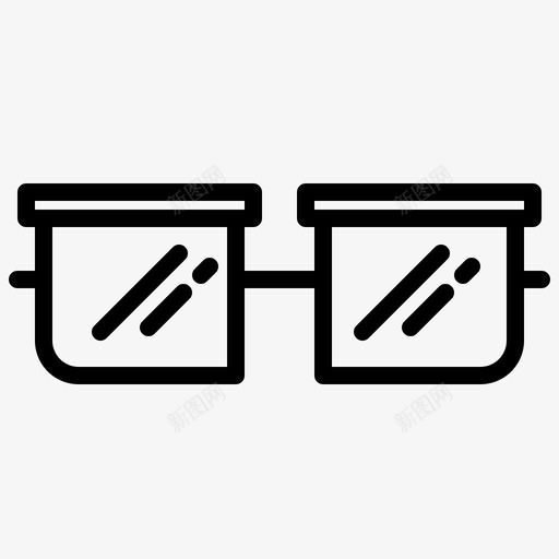 太阳镜假期17线性图标svg_新图网 https://ixintu.com 假期 太阳镜 线性