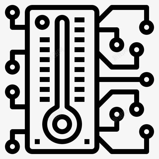 温度智能城市38线性图标svg_新图网 https://ixintu.com 城市 智能 温度 线性