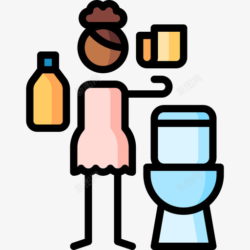 共用卫生间使用后清洁居家5线颜色图标svg_新图网 https://ixintu.com 使用 共用 卫生间 居家 清洁 用后 颜色