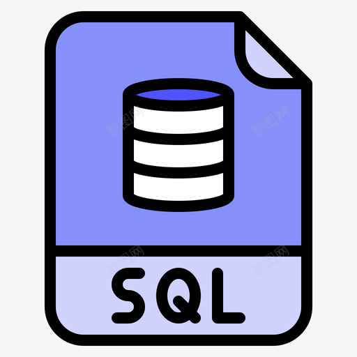 Sql文件扩展名线性颜色图标svg_新图网 https://ixintu.com Sql 扩展名 文件 线性 颜色