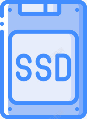 固态硬盘信息技术10蓝色图标图标