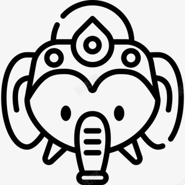 线性的甘尼萨的图标图标