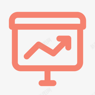 演示文稿向上图表数据图标图标